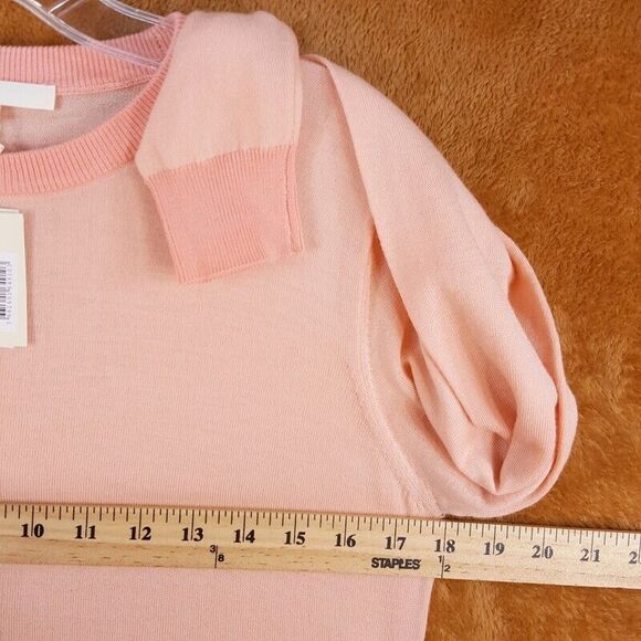 MAJE Womens Sweater Size 1 Small Peach Pullover Thin Knit Wool Tie Front MERYLA - Picture 6 of 8